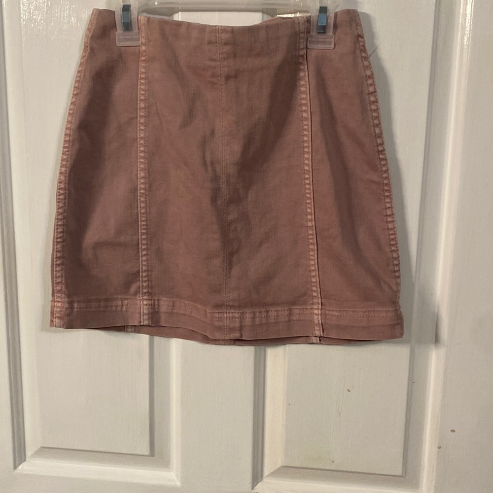 light pink jean skirt